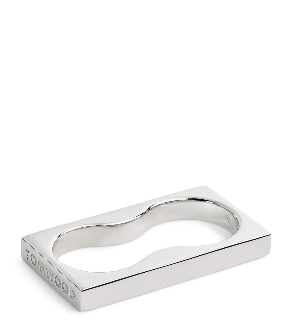 Sterling Silver Double Square Ring