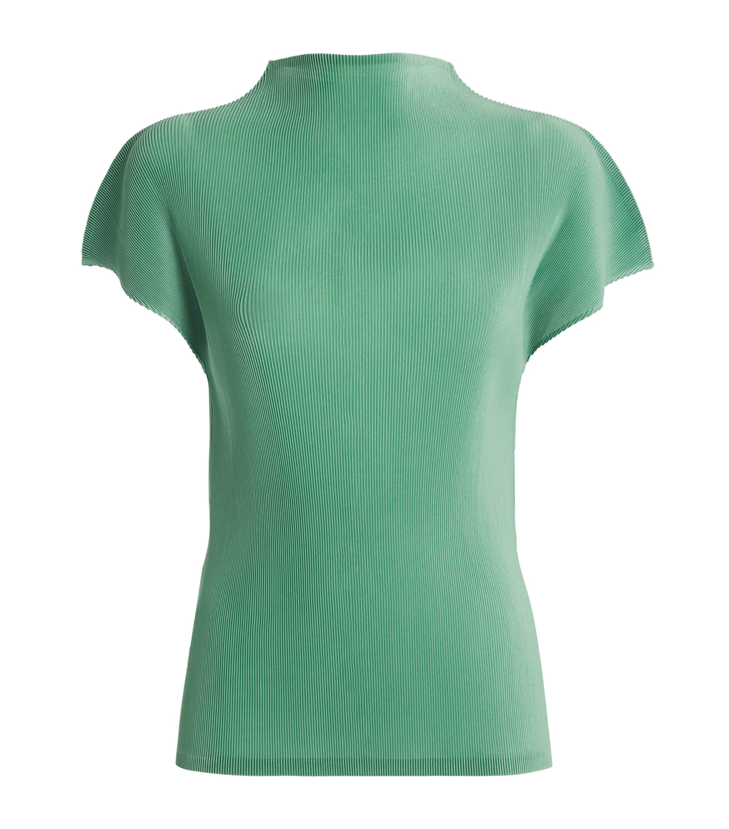 Pleats Please Issey Miyake Womens Mist August Top Greyish Green