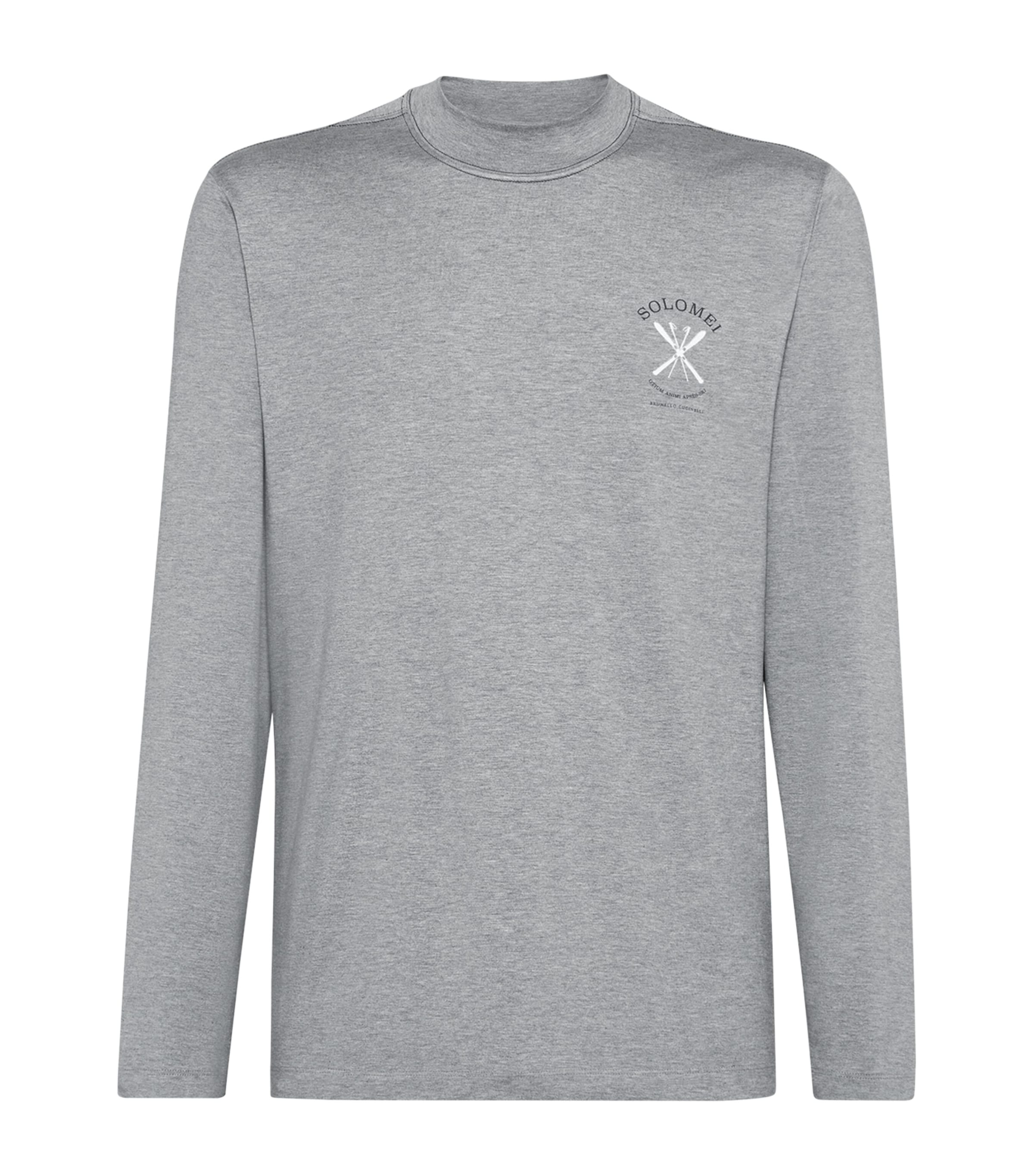 Silk-Blend Jersey Long-Sleeve T-Shirt