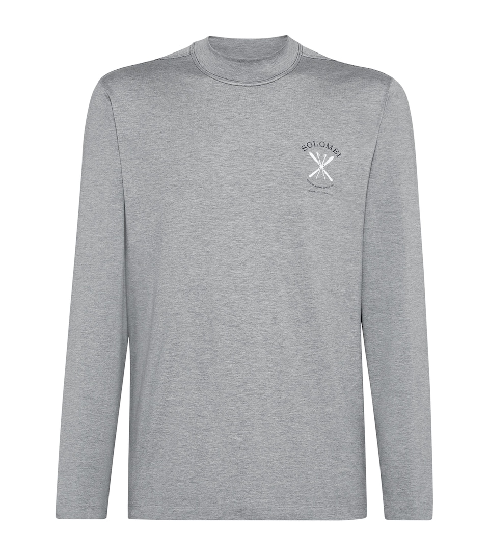 Silk-Blend Jersey Long-Sleeve T-Shirt