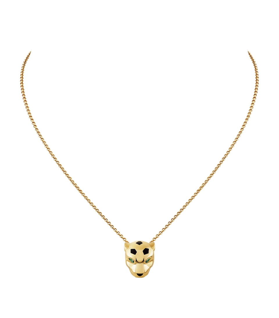 Yellow Gold and Tsavorite Panthère de Cartier Necklace (38cm)