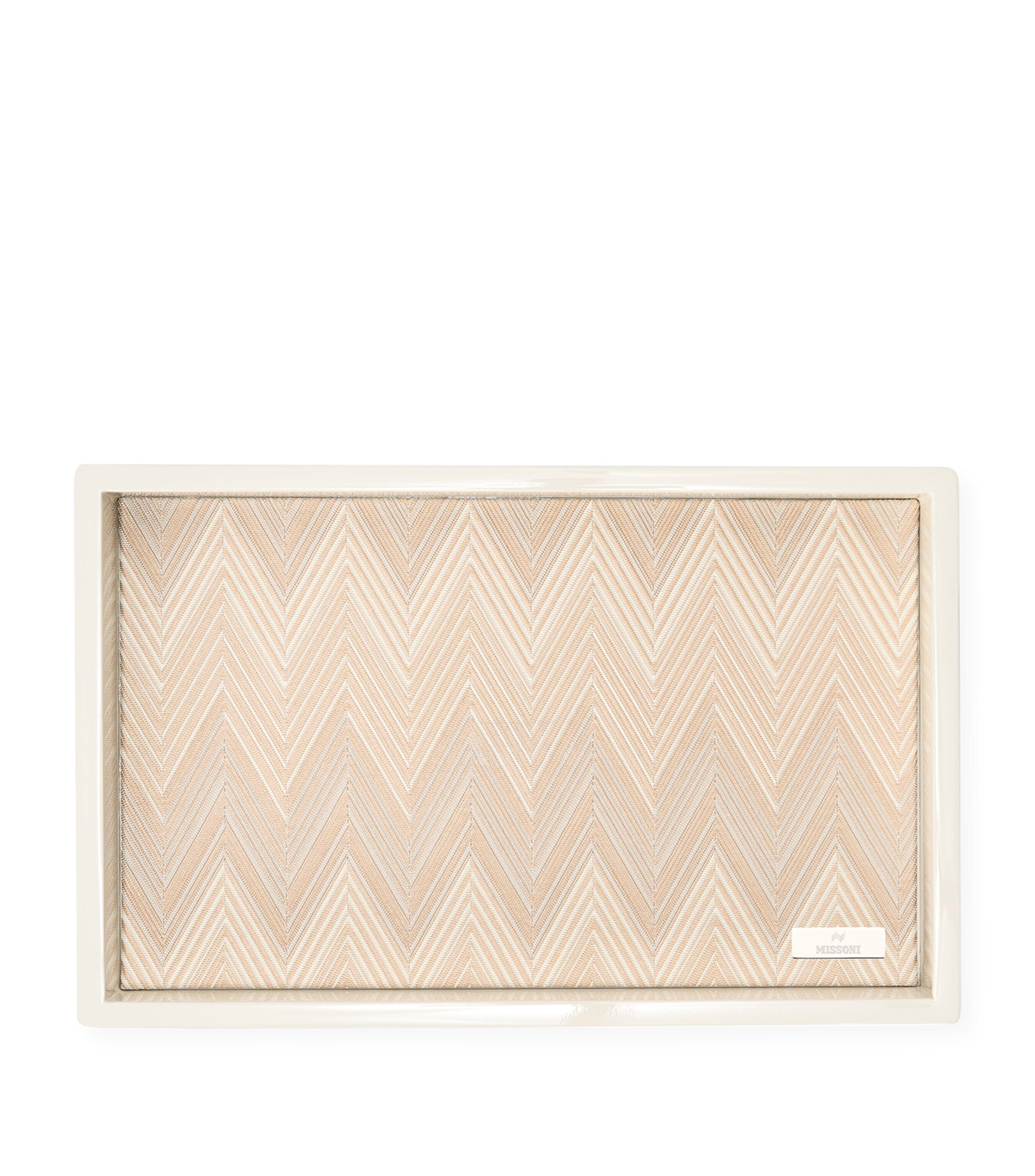 Missoni Home Zig Zag Brest Serving Tray (17cm x 25cm) Beige/white