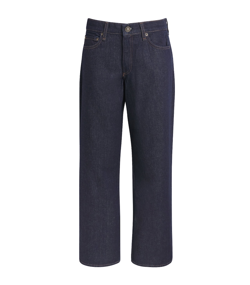 Rag & Bone Womens Saige Low-Rise Straight Jeans Twinrinse