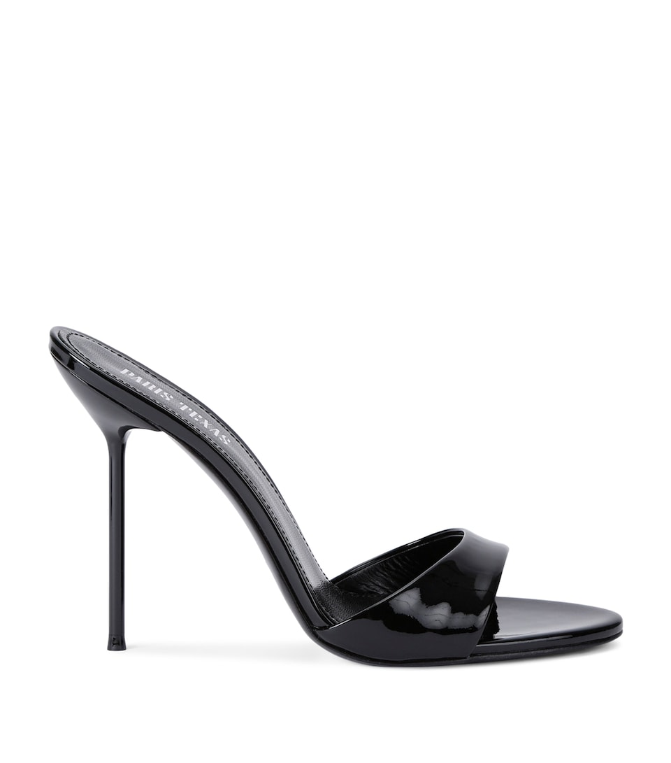 Paris Texas Patent Leather Lidia Mules 105 Black