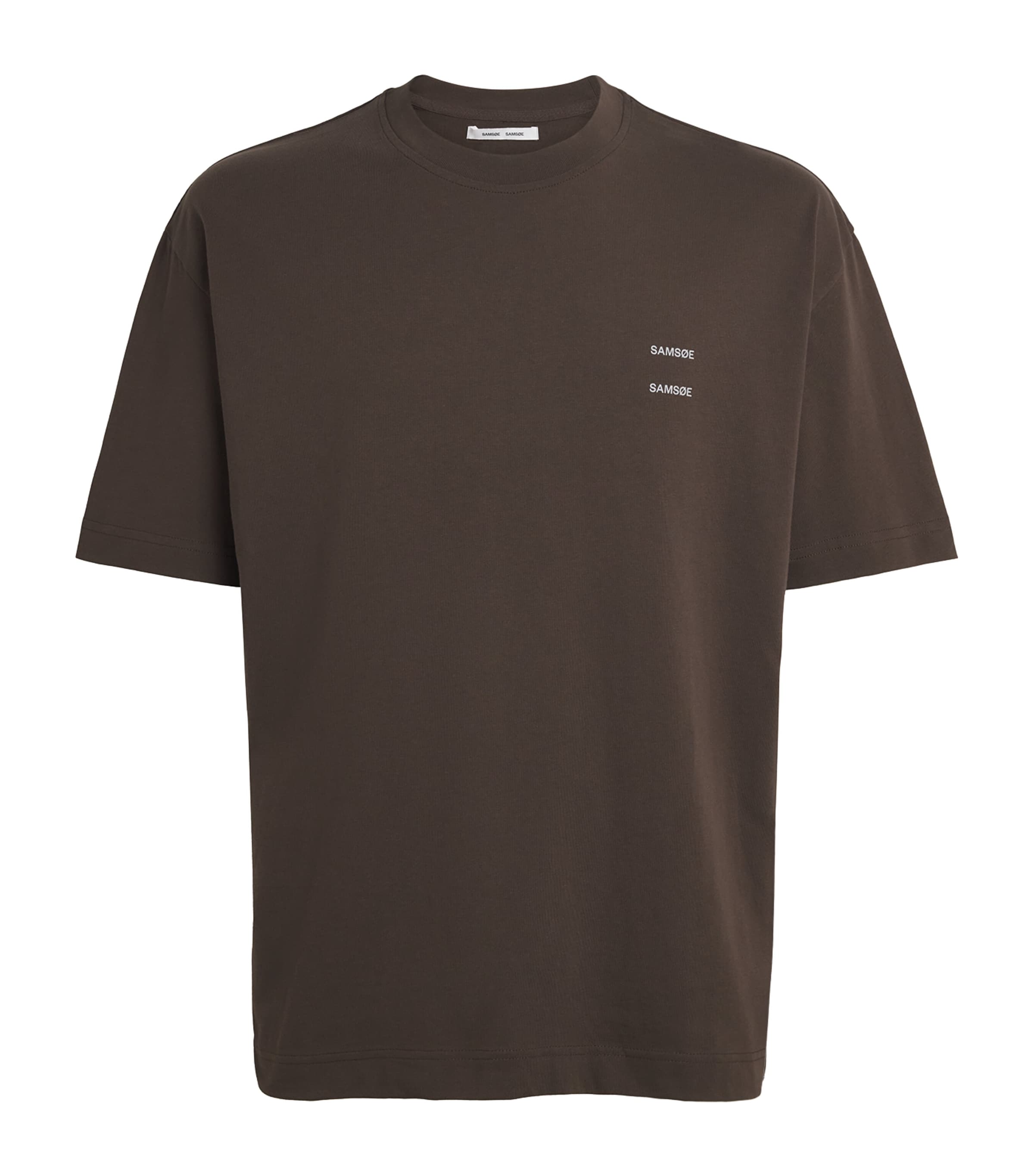Samsøe Samsøe Mens Organic Cotton Joel T-Shirt Turkish Coffee