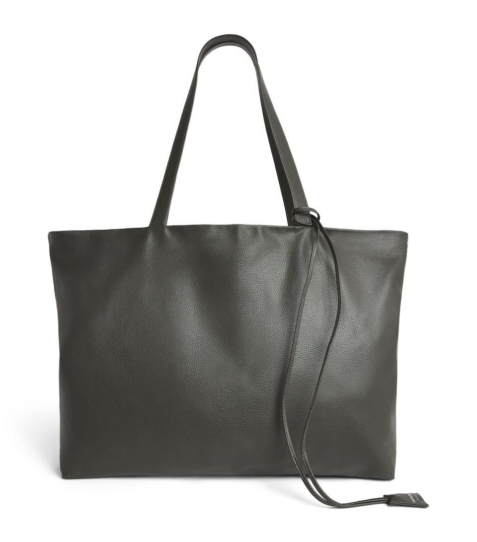Large Grained Leather Tote Bag
