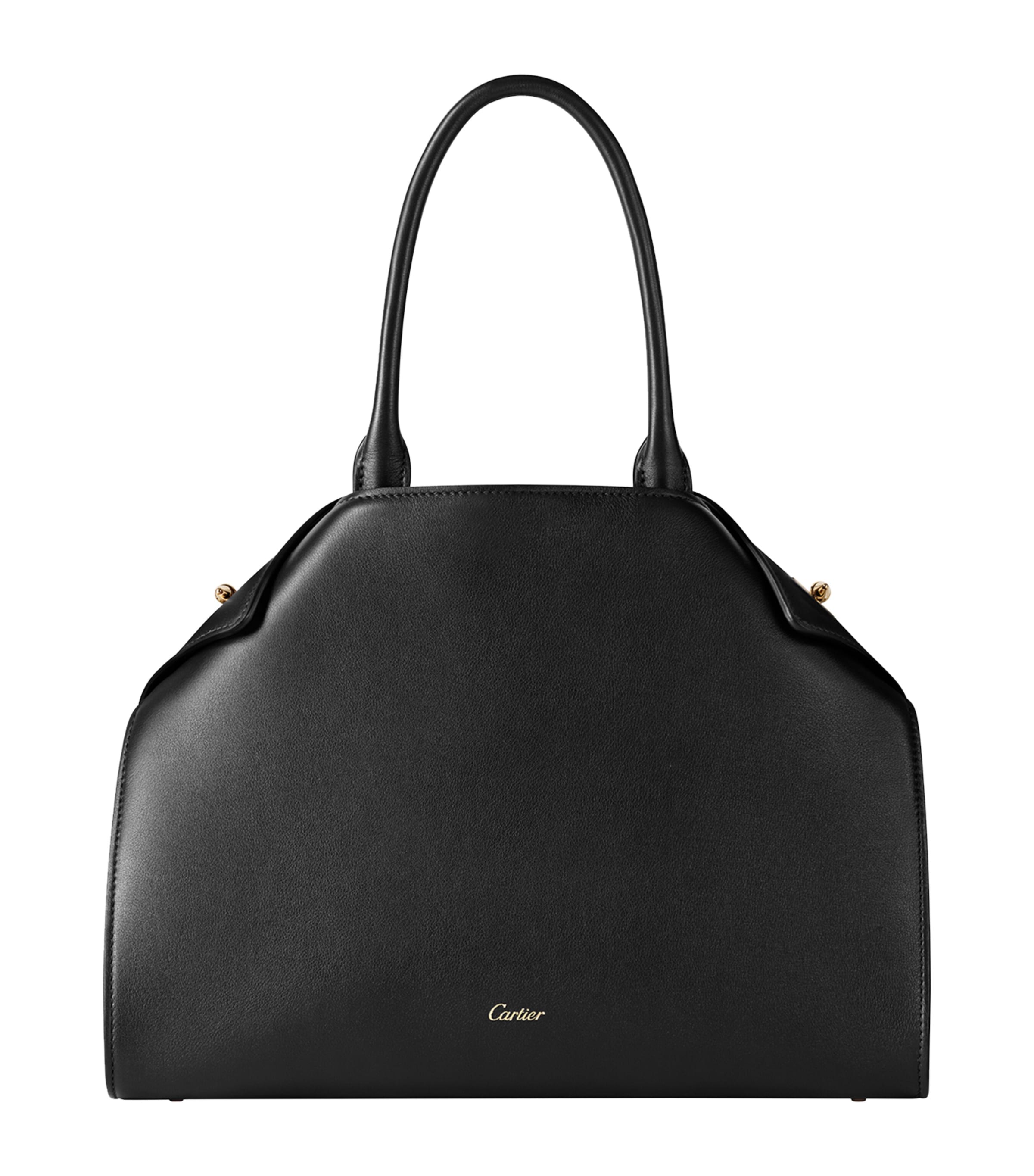 Cartier Small Leather Clash Tote Bag Black