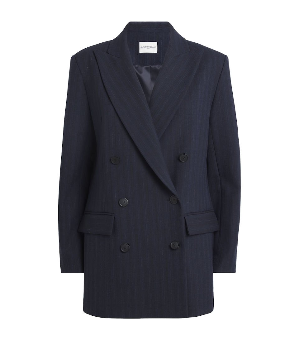 Stripe Double-Breasted Jacket