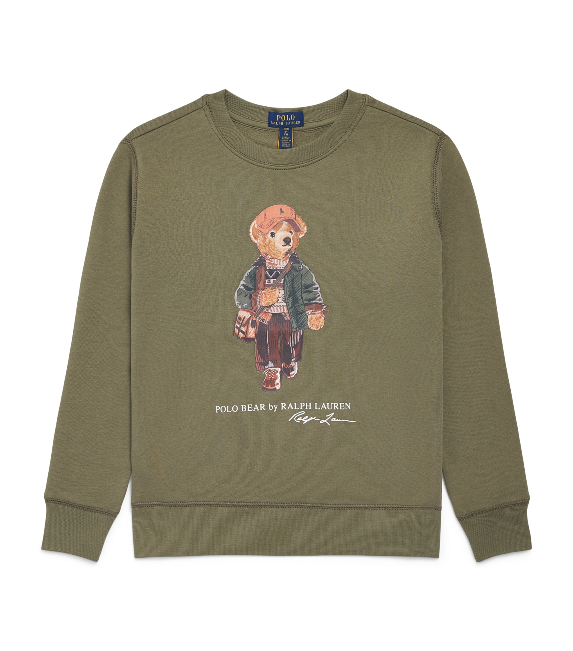 Ralph Lauren Kids Polo Bear Sweatshirt (2-7 Years) Cruise Olive