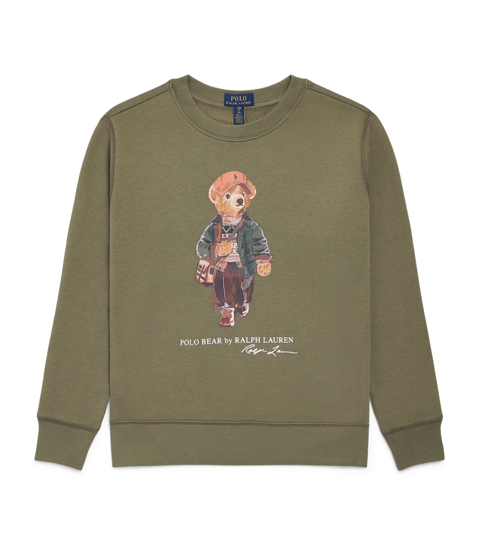 Ralph Lauren Kids Polo Bear Sweatshirt (2-7 Years) Cruise Olive