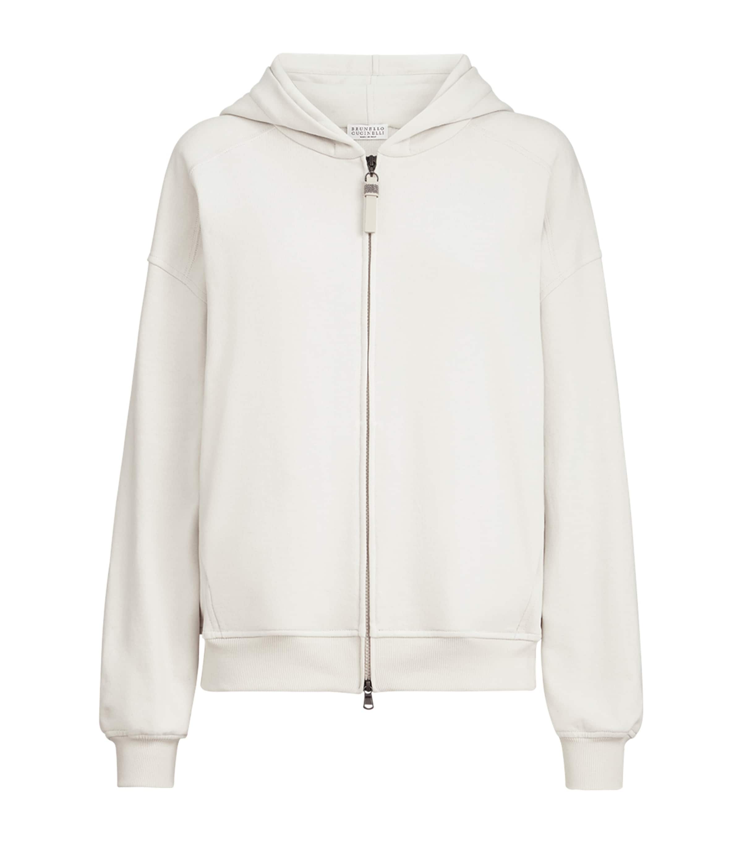 Brunello Cucinelli Womens Cotton Zip-Up Hoodie