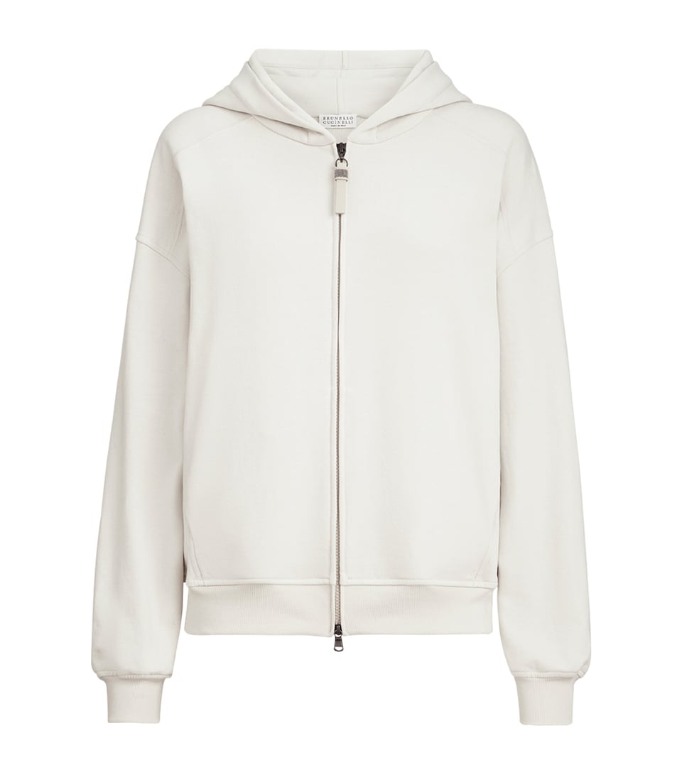 Brunello Cucinelli Womens Cotton Zip-Up Hoodie