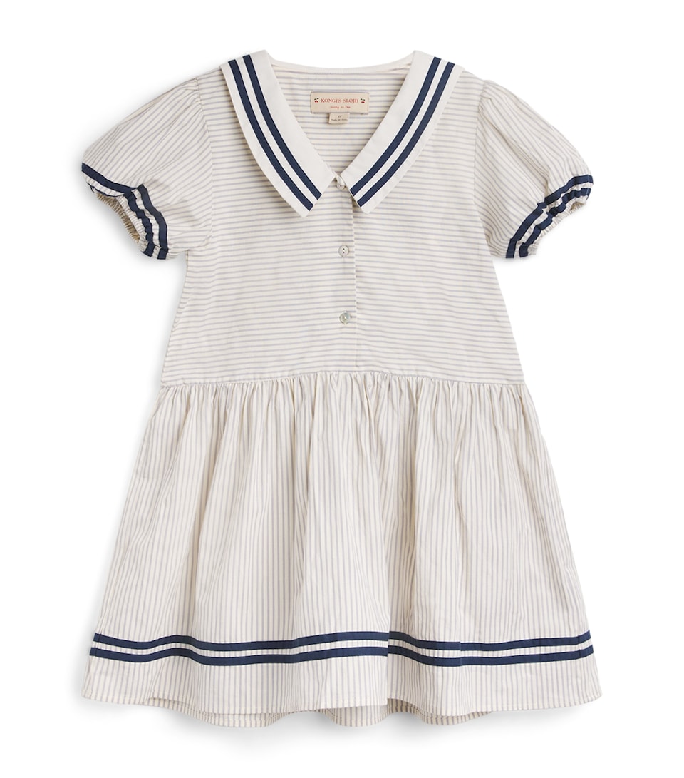 KONGES SLOJD Organic Cotton Allie Sailor Dress (18 Months-10 Years) Bleu