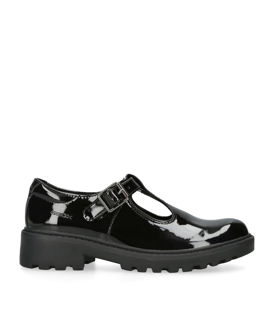 Geox Kids Patent Casey Mary Janes Black