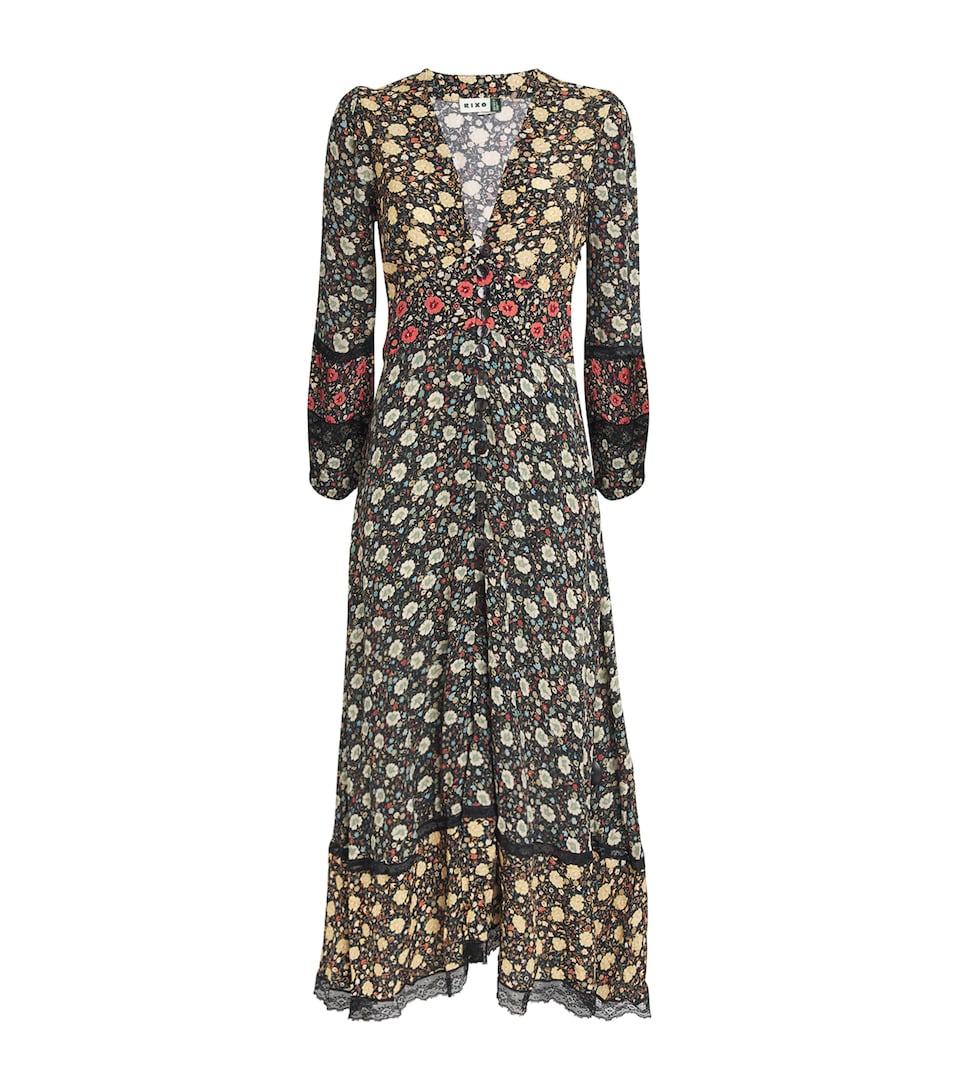 Floral Raven Midi Dress