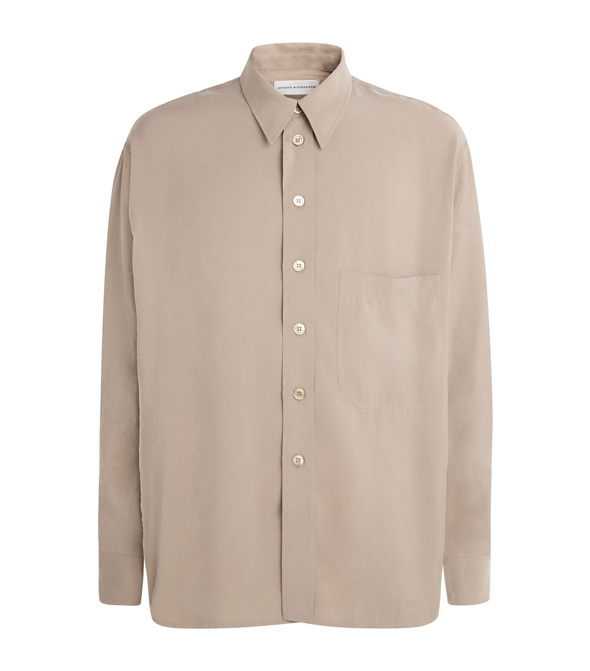 Studio Nicholson Mens Modal-Blend Emper Shirt Taupe