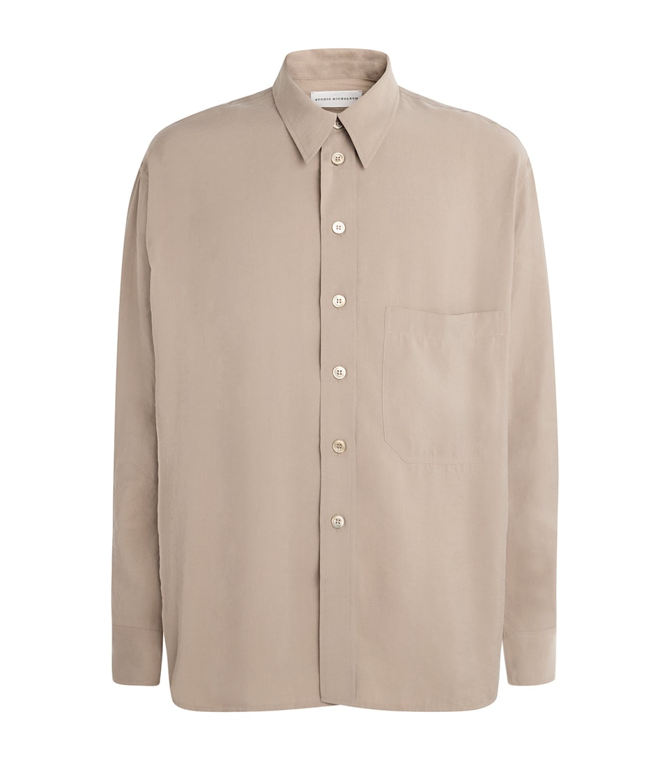 Studio Nicholson Mens Modal-Blend Emper Shirt Taupe