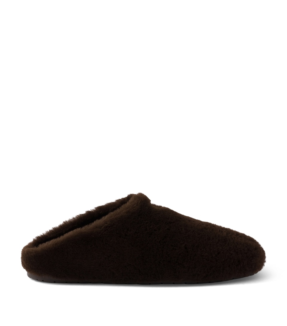 Shearling Triangle Mules