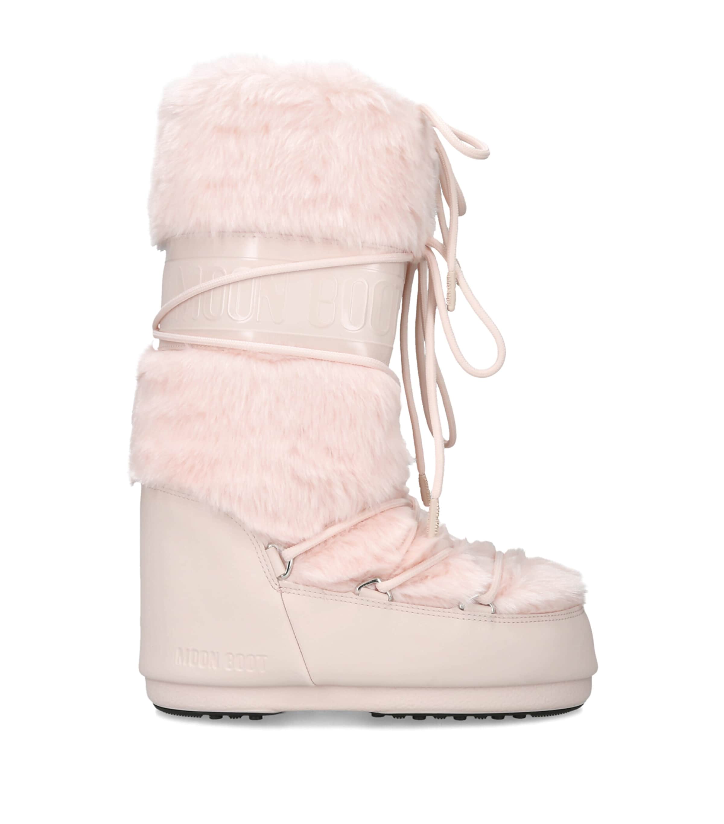 Moon Boot Faux Fur Icon Boots Pale Pink