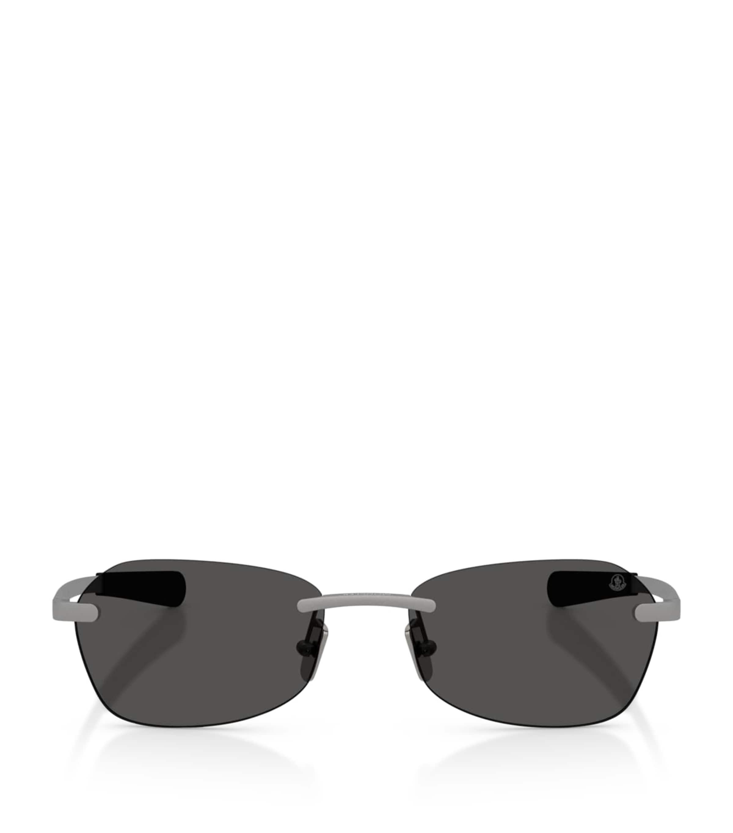Moncler Orris Irregular Rectangle Sunglasses Grey