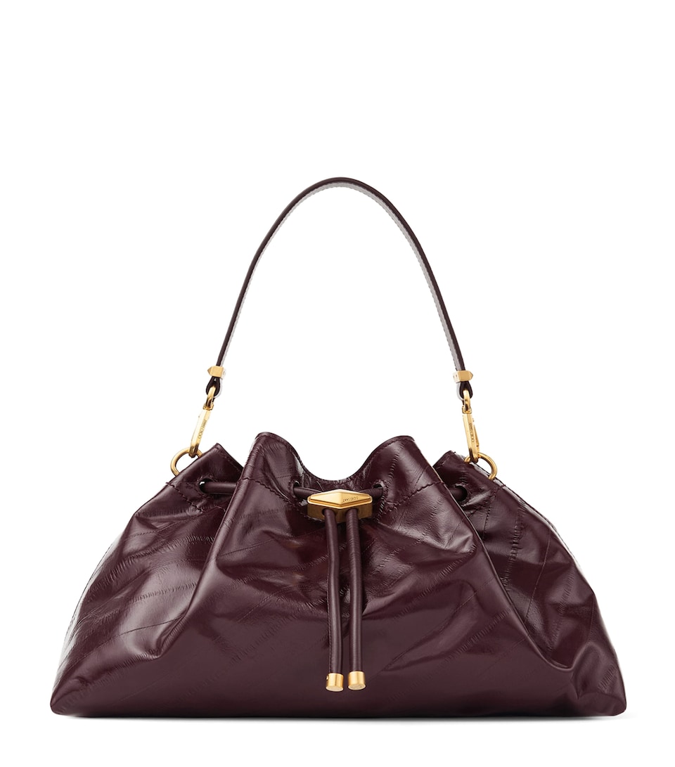 Jimmy Choo Leather Bon Bon Shoulder Bag Barolo/gold