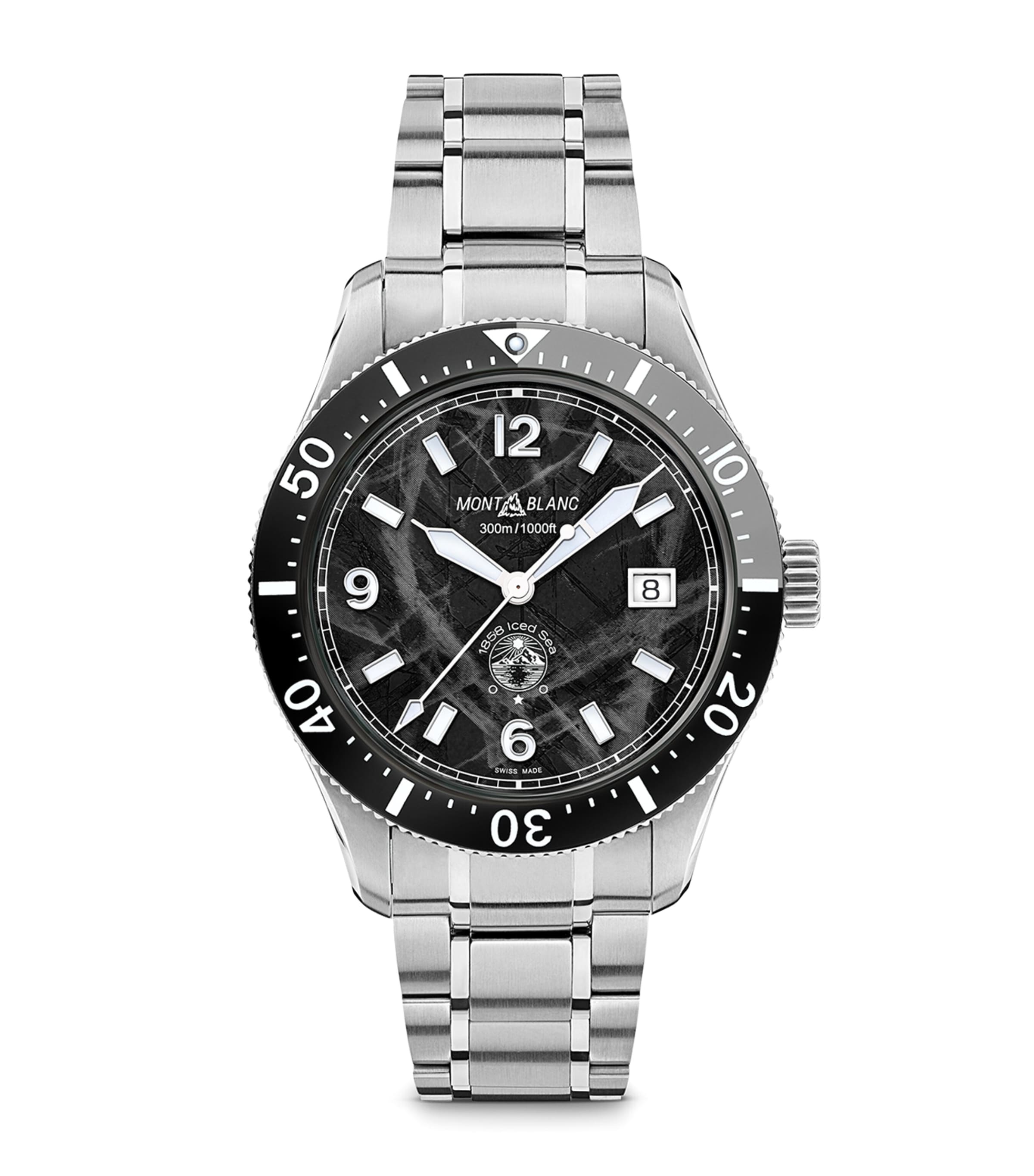 Stainless Steel 1858 Iced Sea Automatic Date Watch 41mm