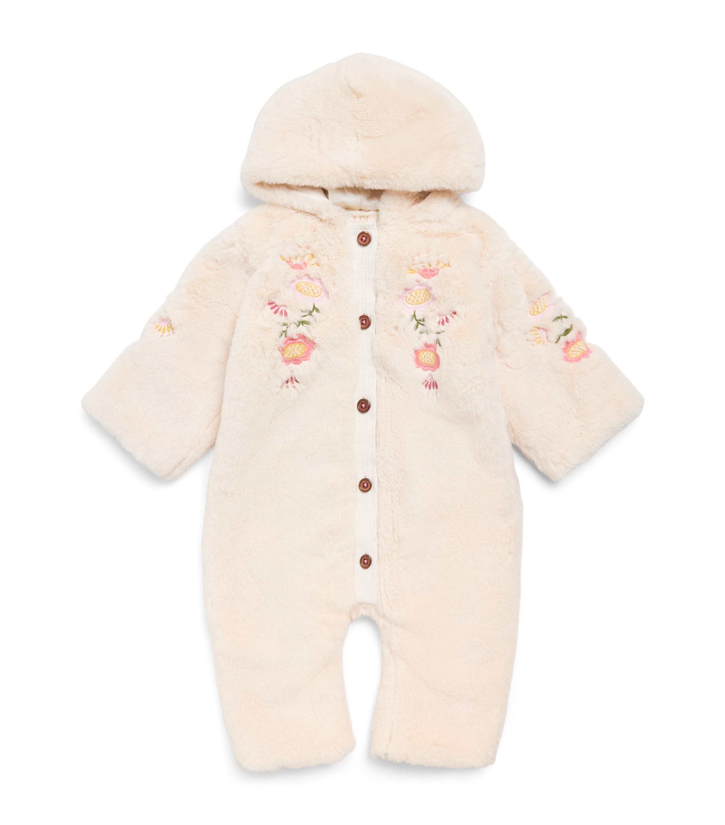 Louise Misha Embroidered Naglaya All-In-One (3-24 Months) Cream