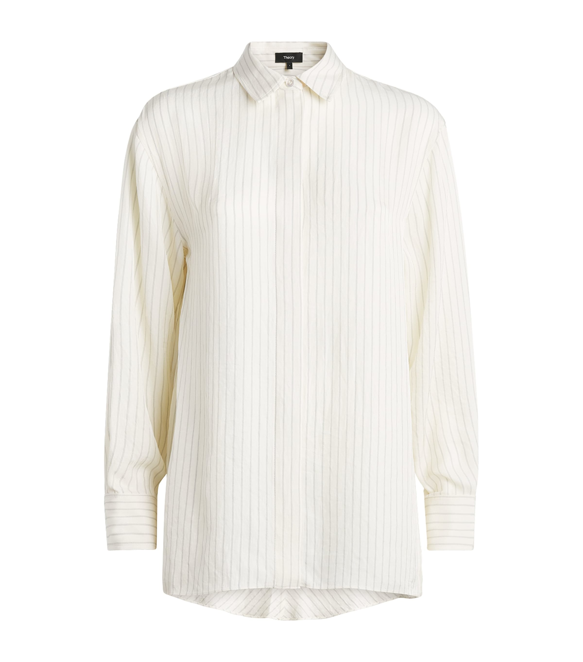 Theory Womens Stripe Shirt Rice Multi