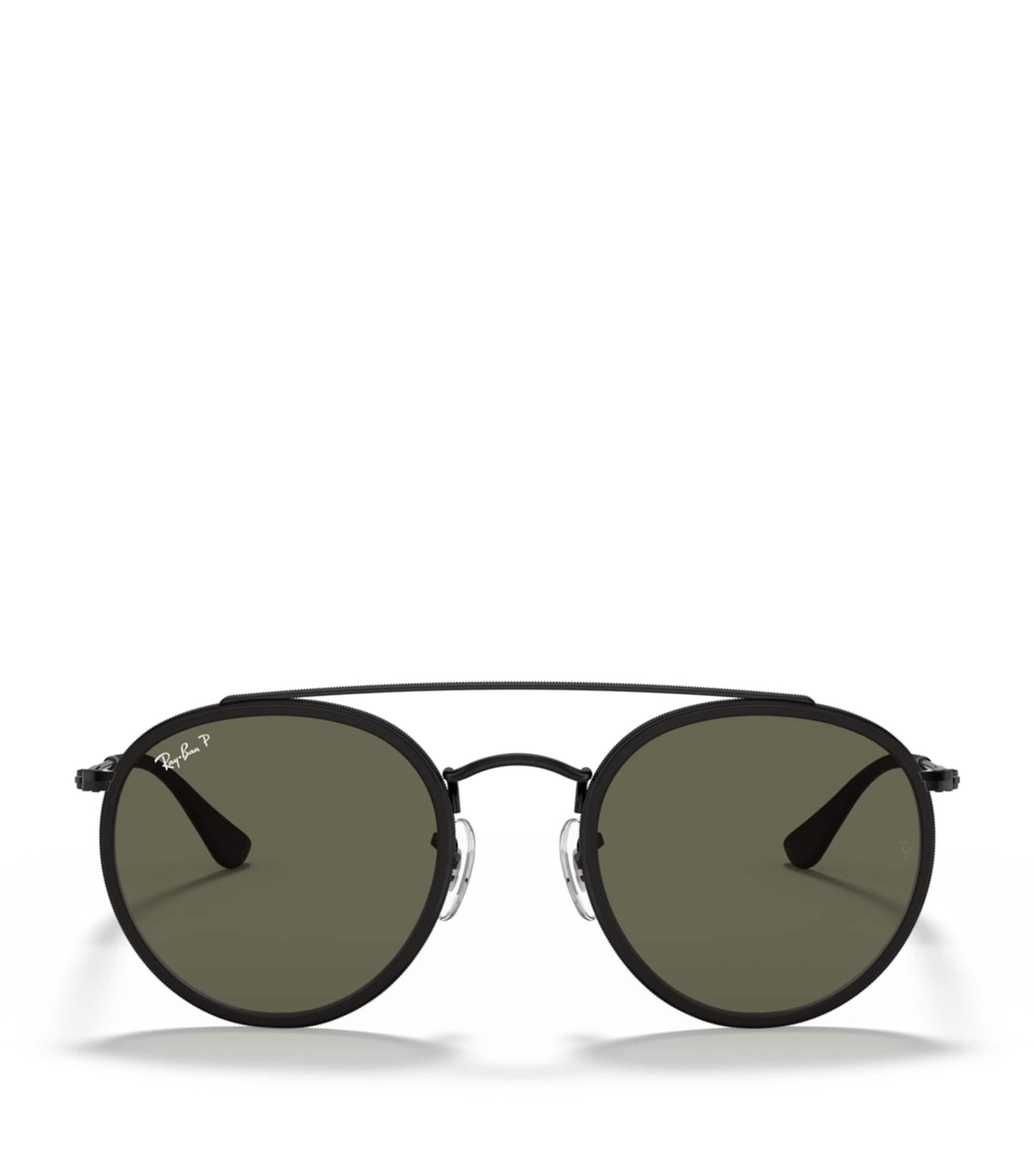 Ray-Ban RB3647N Double Bridge Round Sunglasses Black
