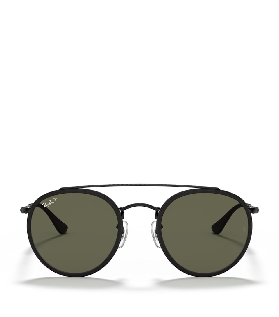 Ray-Ban RB3647N Double Bridge Round Sunglasses Black