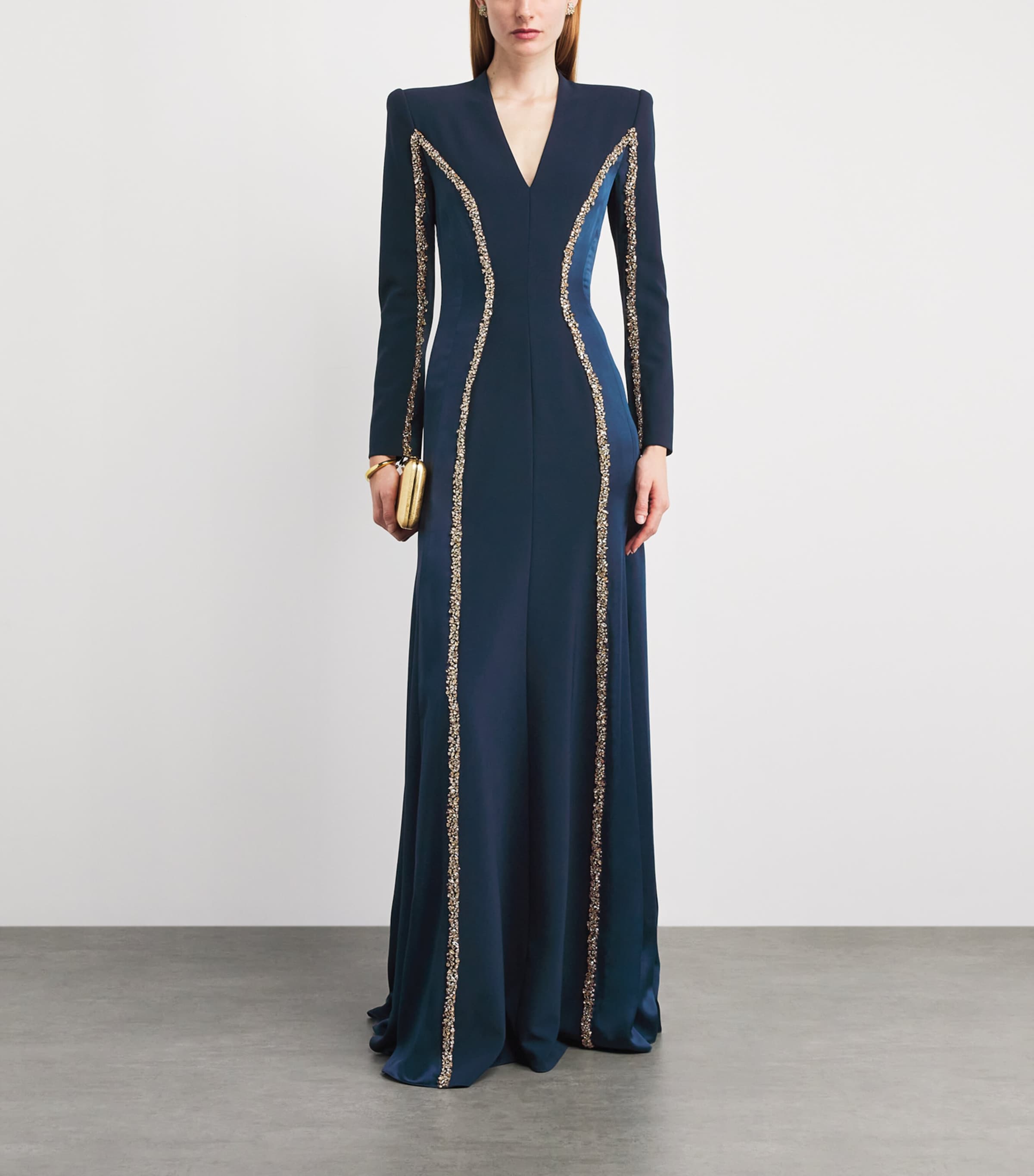 green emerald velvet dress Women Evening Dresses V Neck Long Sleeve Solid Elegant Formal Maxi Dress  Party Prom Gown (Color : Black, Size : X-Large) : Amazon.co.uk: Fashion