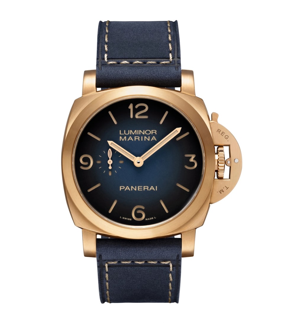 Panerai Bronzo Luminor Marina Watch 44mm Blue