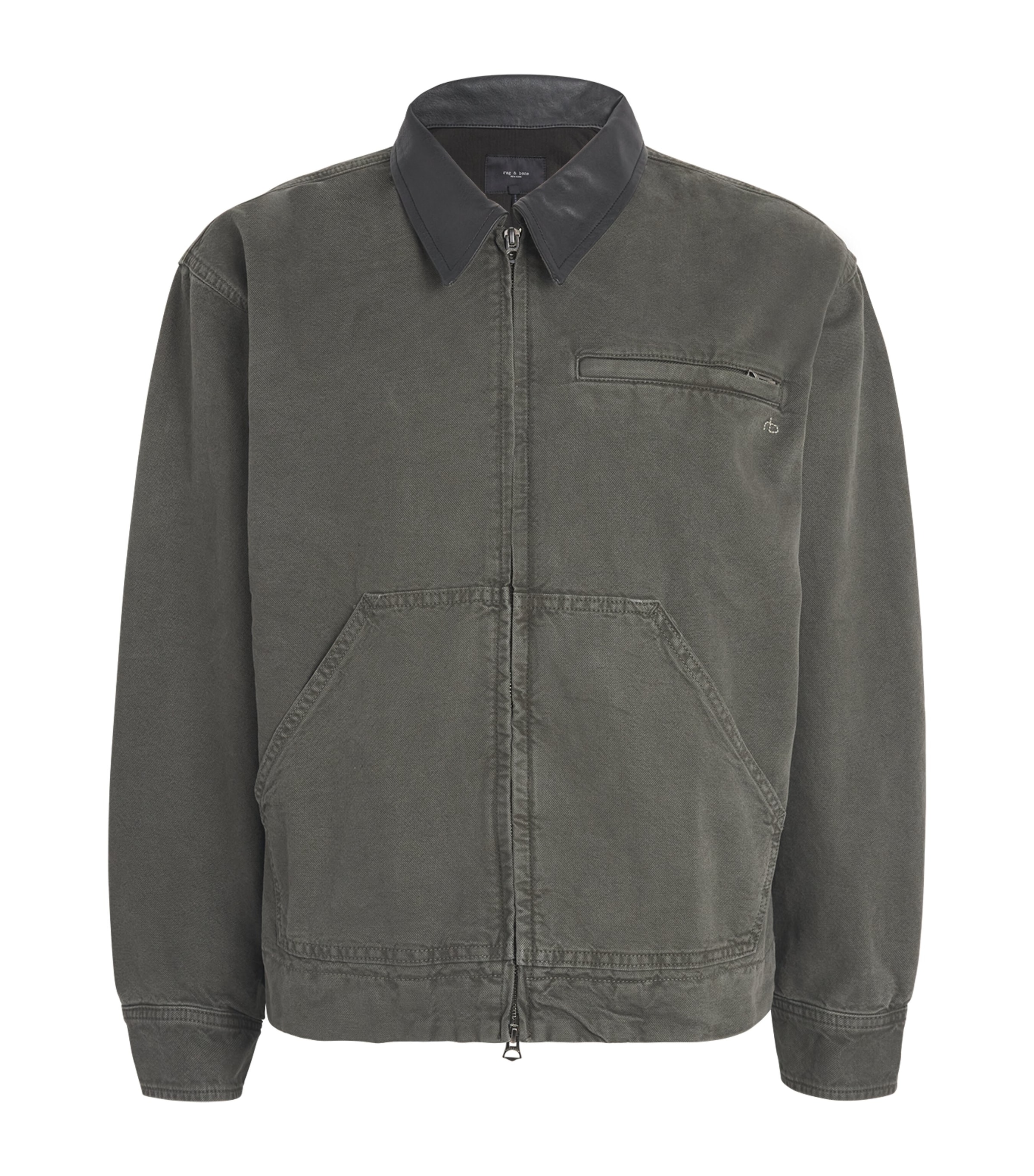 Rag & Bone Mens Workwear Denim Shacket Drkgrn