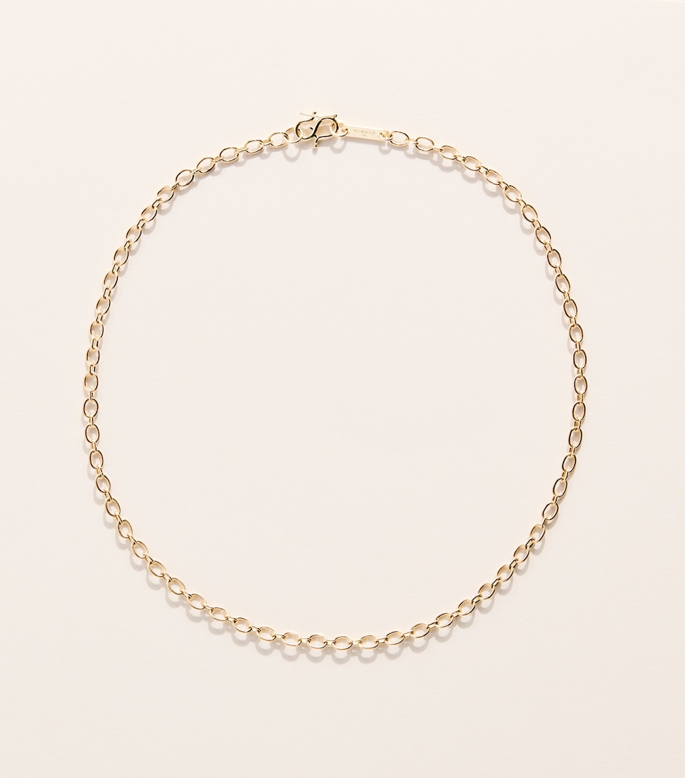 Retrouvaí Yellow Gold Oval-Link Chain Necklace Yellow Gold
