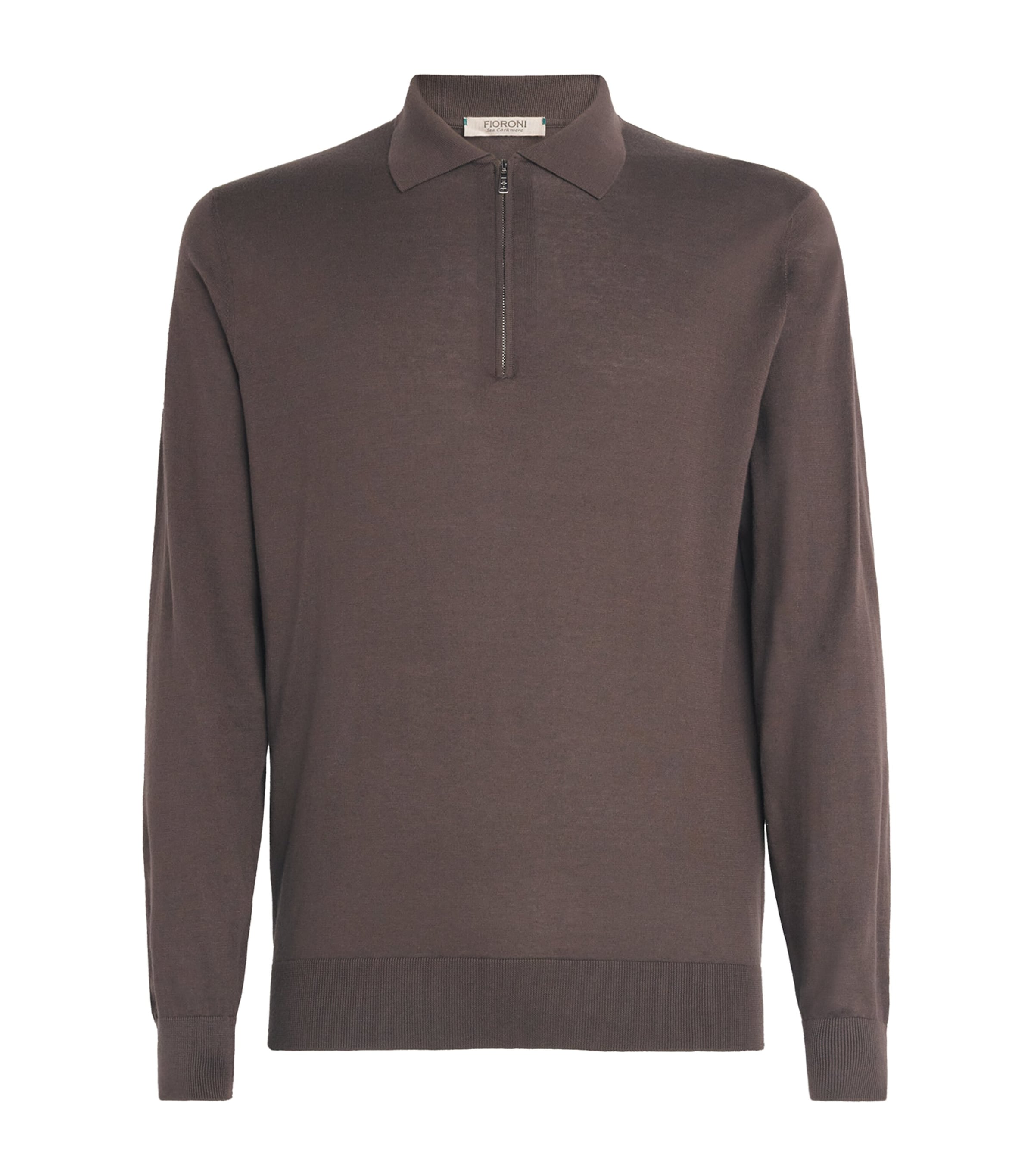 Cotton-Cashmere Polo Sweater