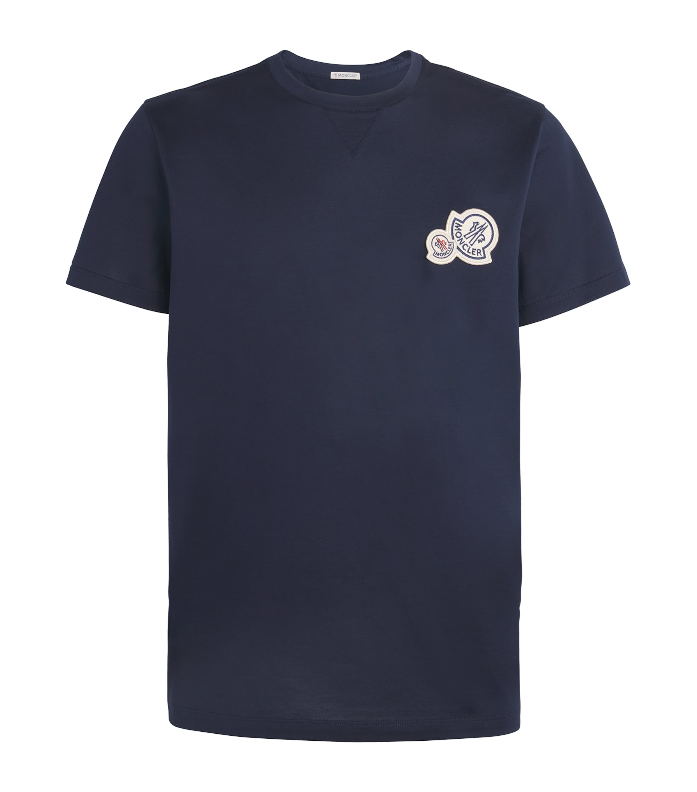 Moncler Cotton Logo Embroidered T-Shirt | Harrods US