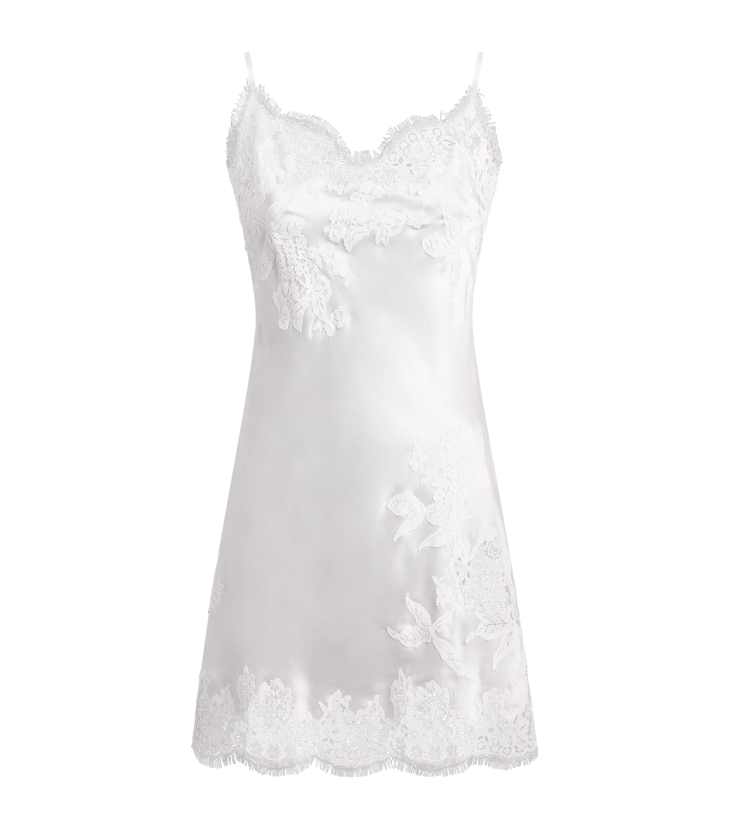 Marjolaine Womens Silk Floral Tess Slip Dress Naturel