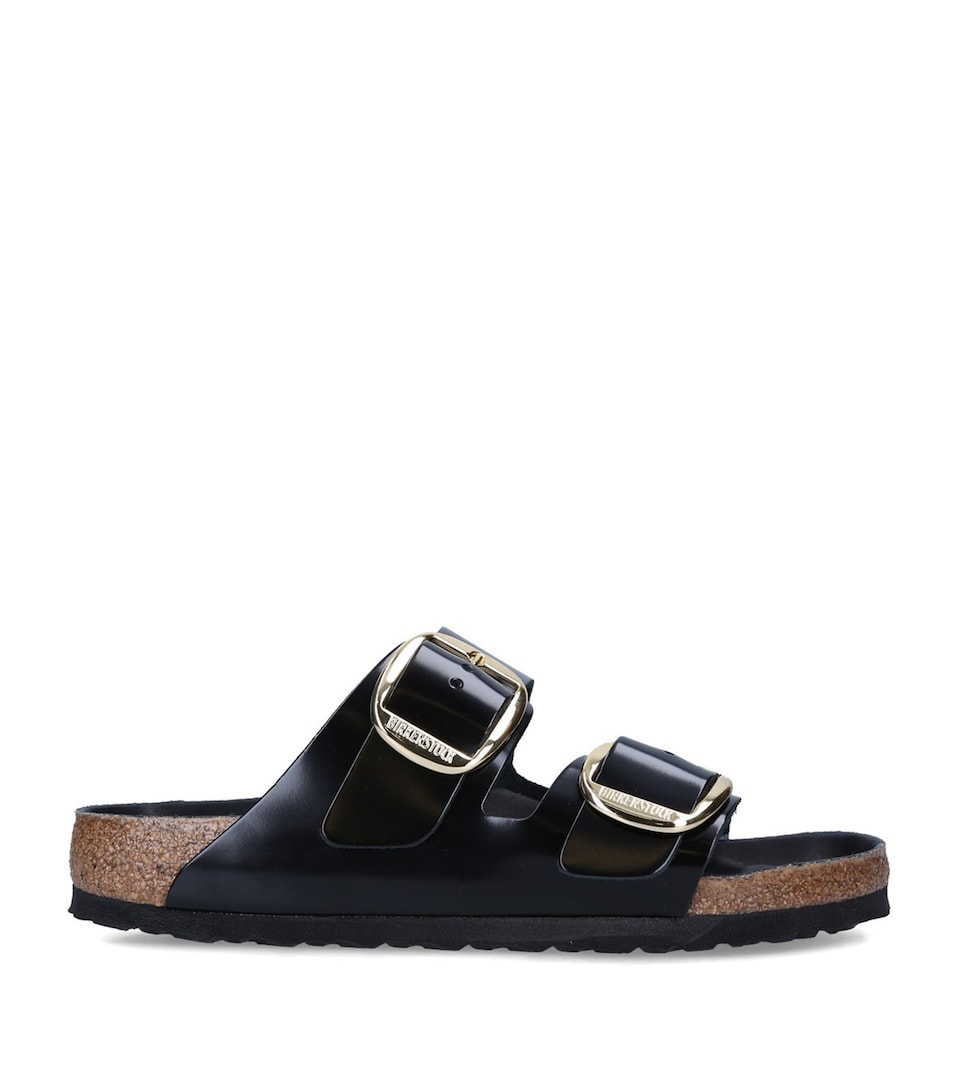 Birkenstock Leather Arizona Big Buckle Sandals (Regular Fit) Black
