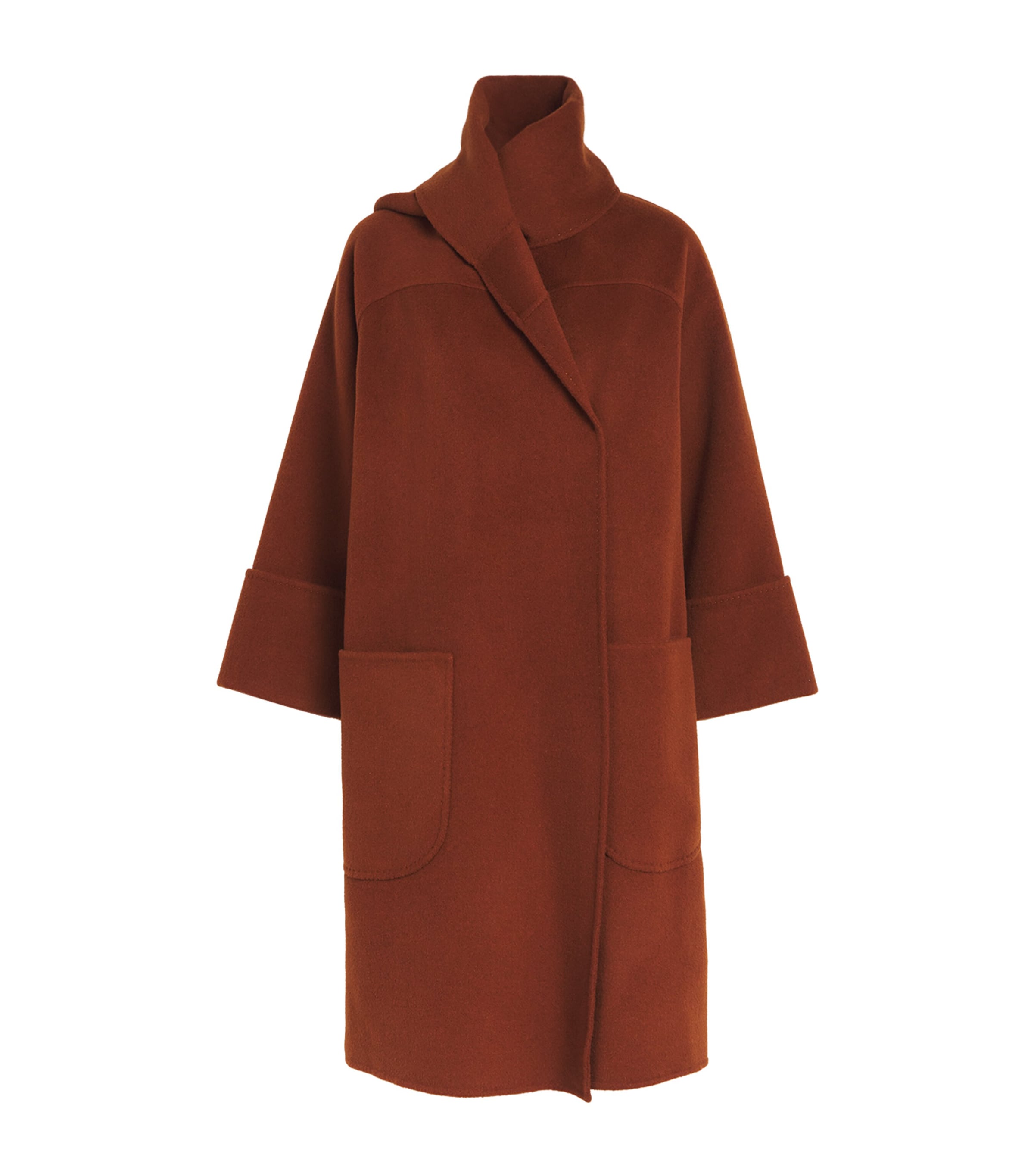 Cashmere Cunardier High Neck Coat
