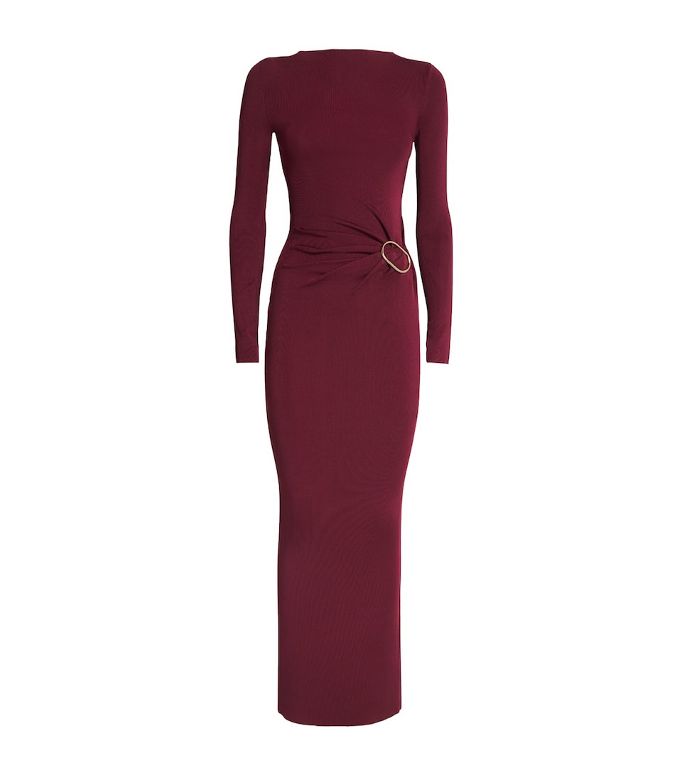 Knit Buckle Maxi Dress