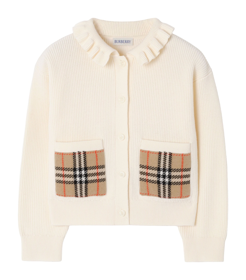 Cotton-Wool Check-Pocket Cardigan (14 Years)