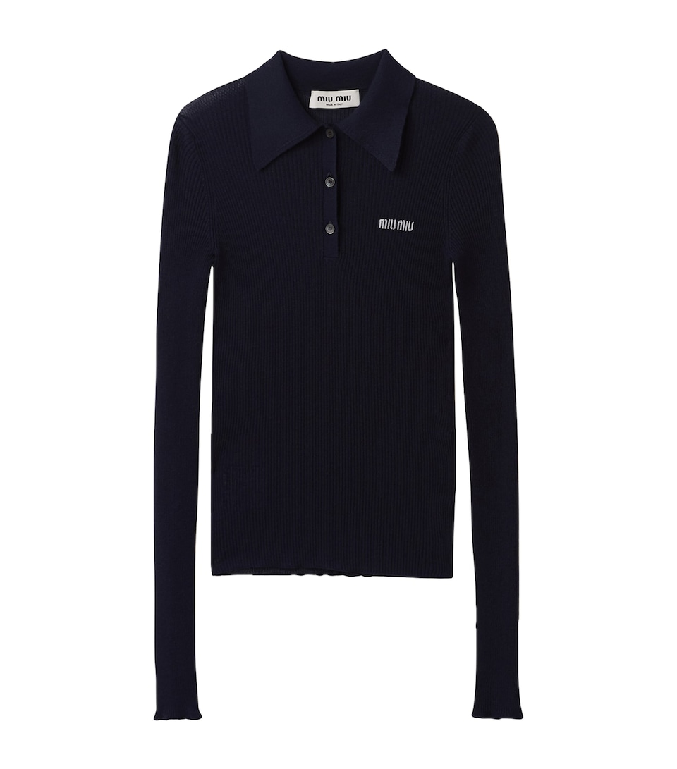 Cashmere-Silk Polo Shirt