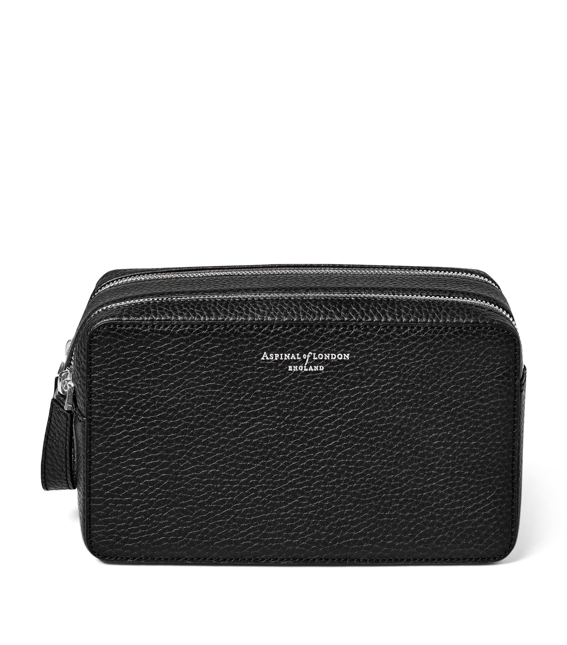 Aspinal Of London Leather Mount Street Toiletries Bag Black