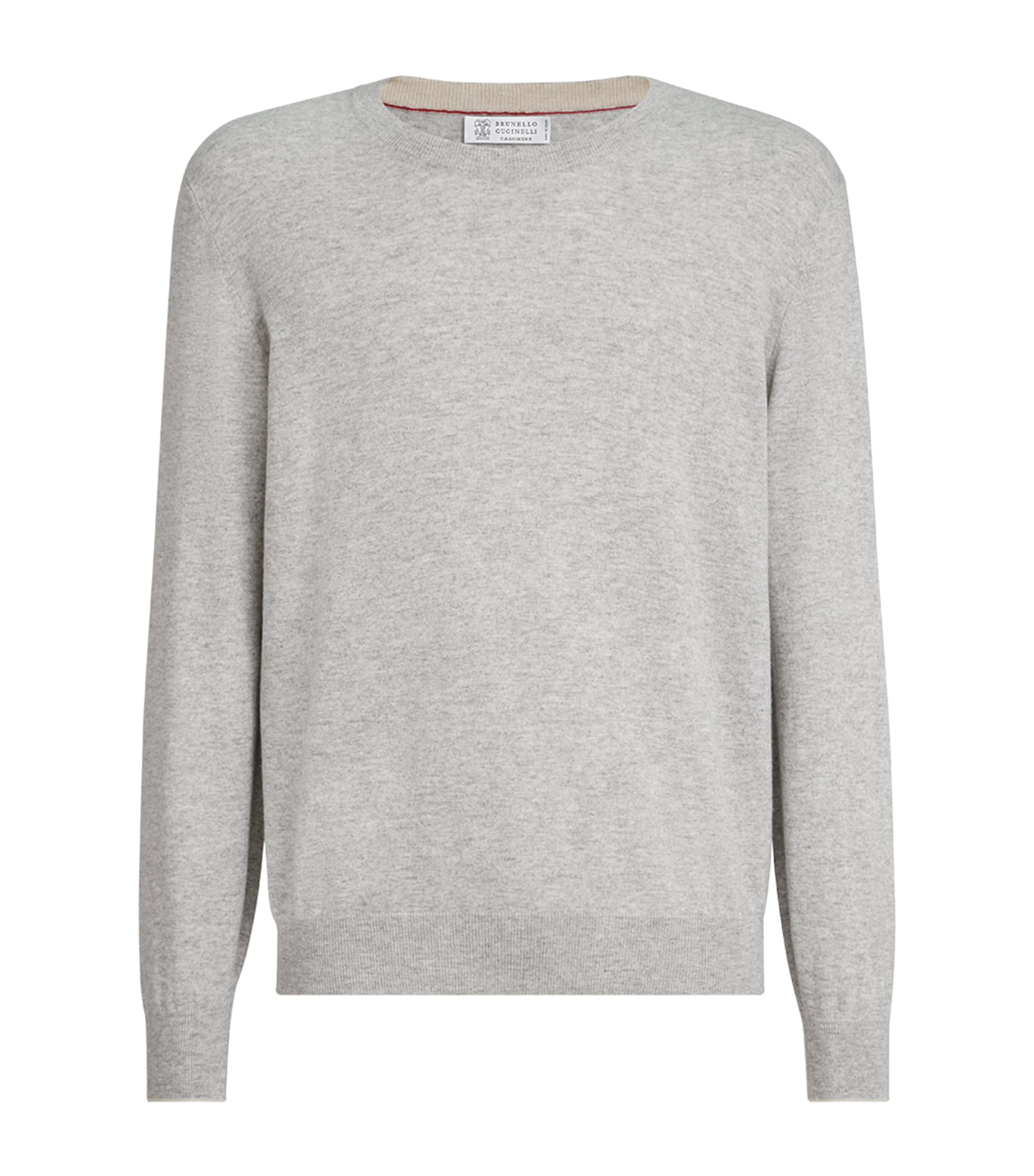 Brunello Cucinelli Mens Cashmere Crew-Neck Sweatshirt