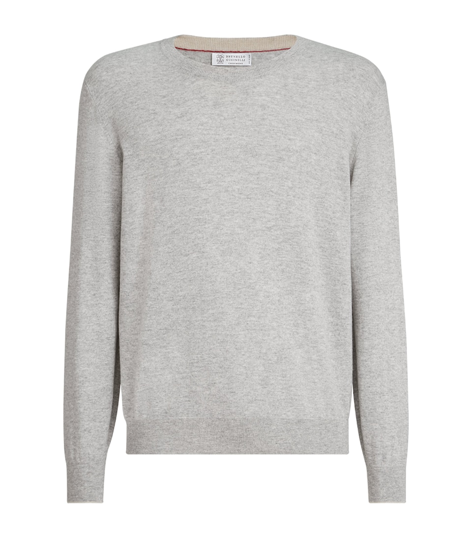 Brunello Cucinelli Mens Cashmere Crew-Neck Sweatshirt