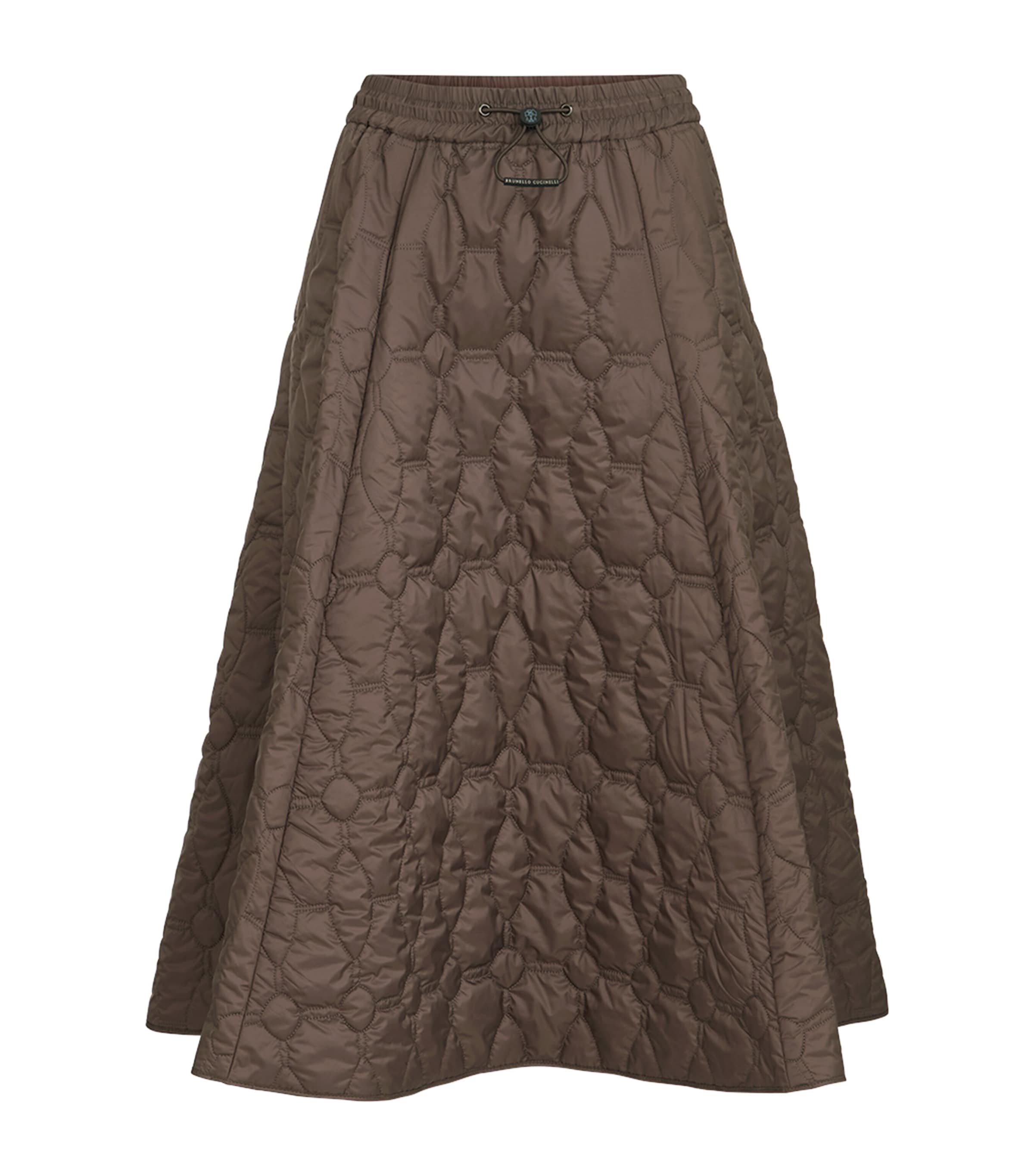 Brunello Cucinelli Womens Water-Resistant Quilted Midi Skirt