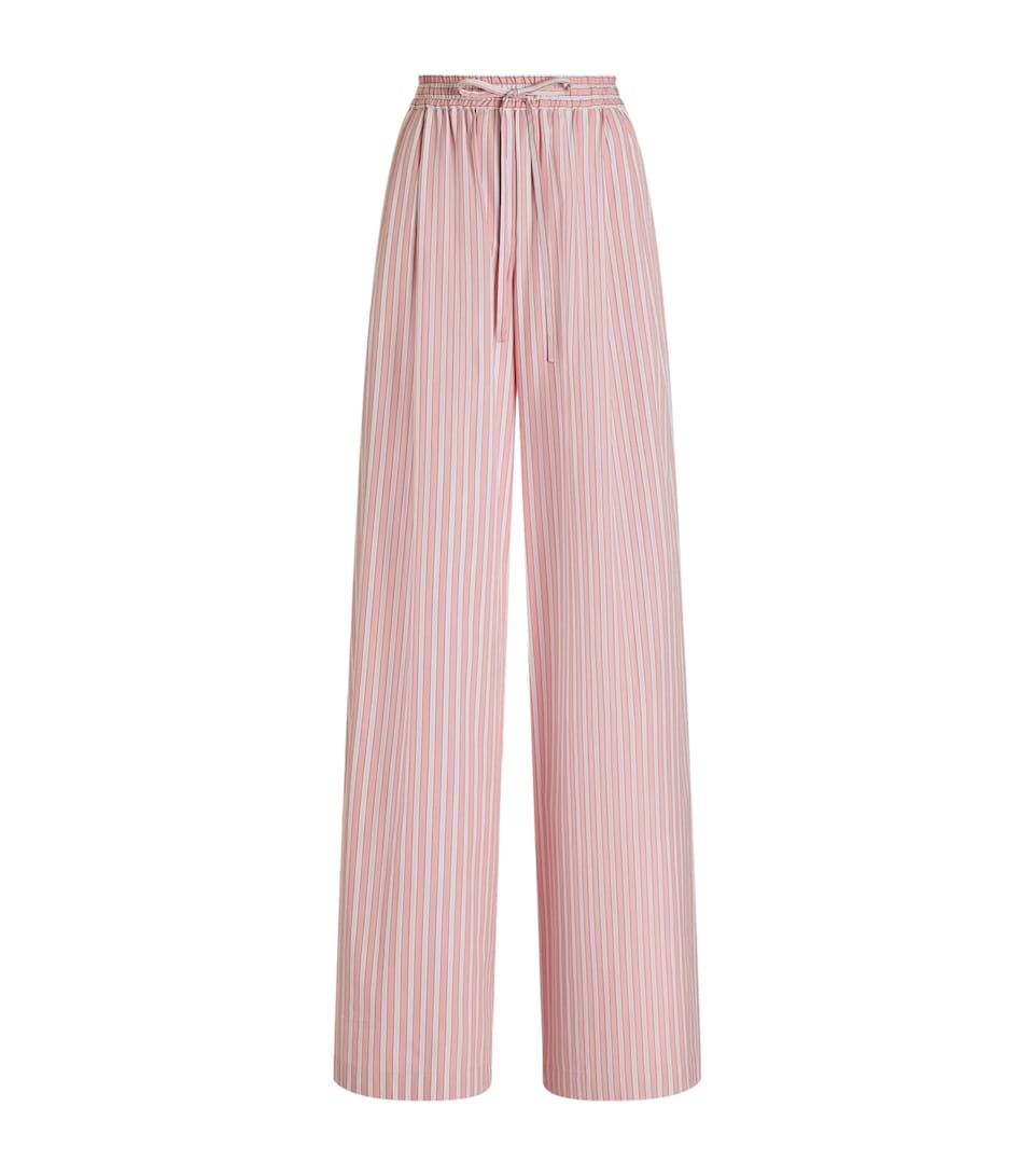 Dolce&Gabbana Womens Cotton-Silk Stripe Trousers Stri