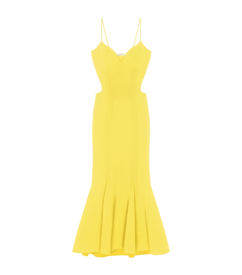 Givenchy Womens Cut-Out Kick-Back Maxi Dress
