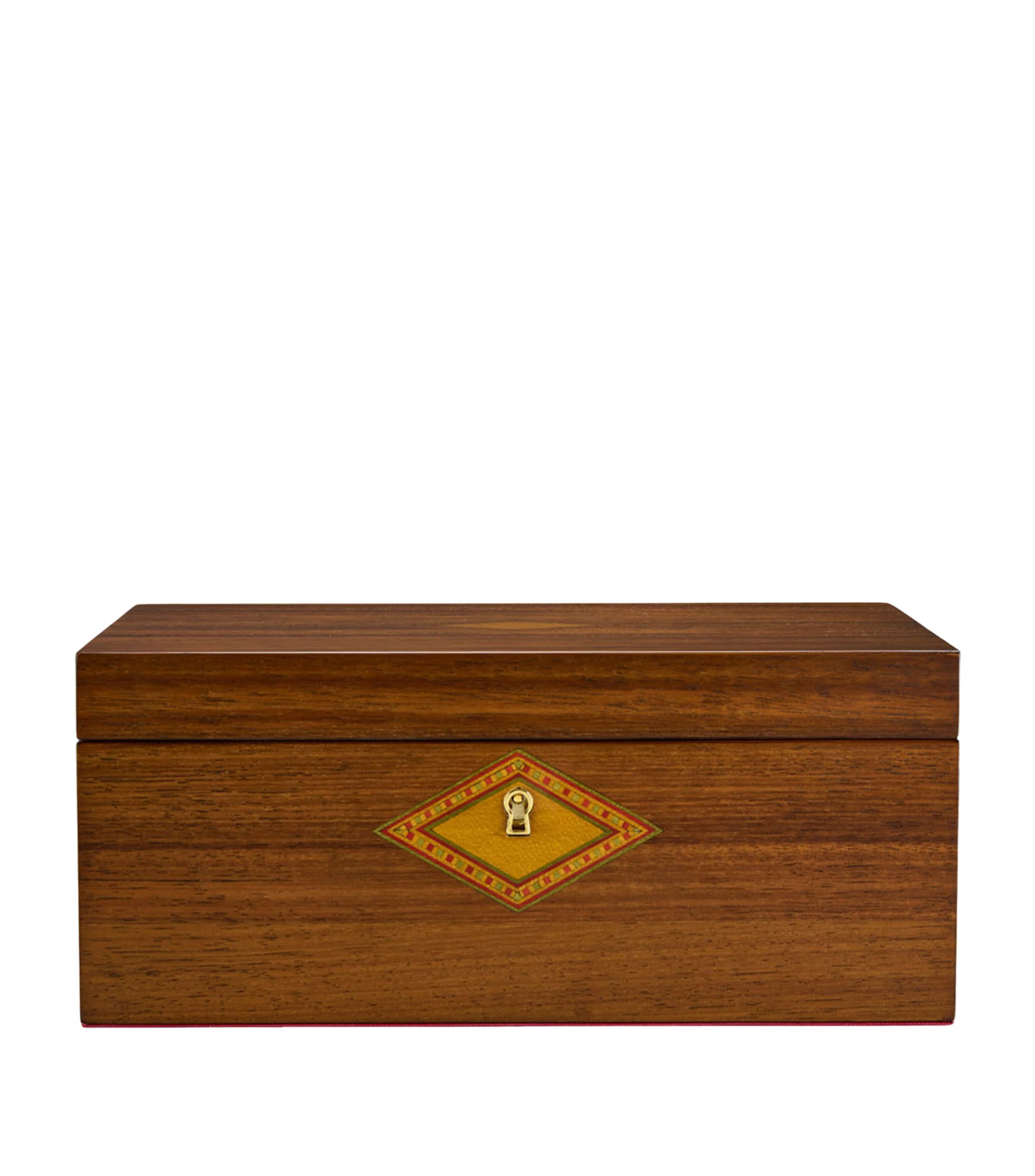 WOLF Nutcracker Musical Jewellery Box Walnut Wood