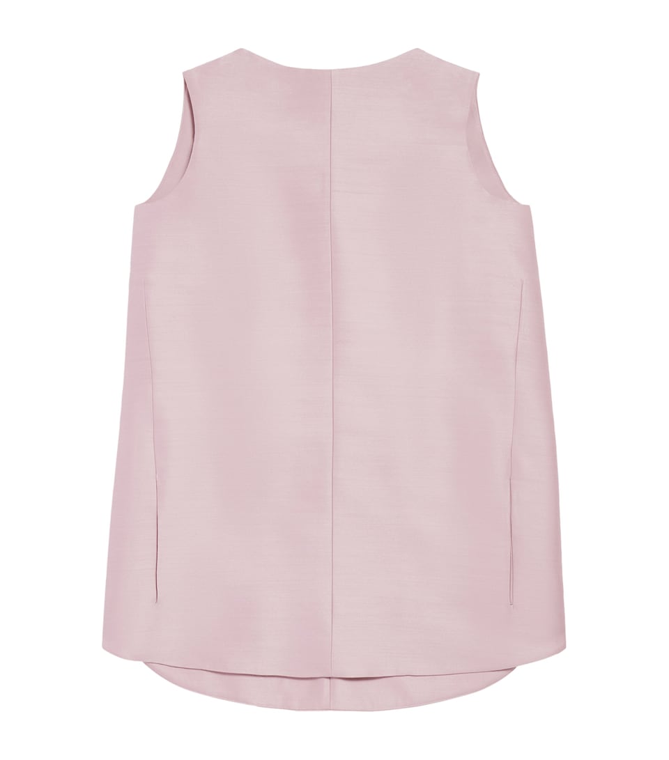 Balenciaga Womens Wool-Silk A-Line Mini Dress